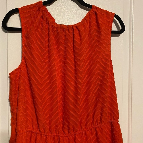 Women’s Vibrant Tomato Orange Dress SZ L - Picture 2 of 8